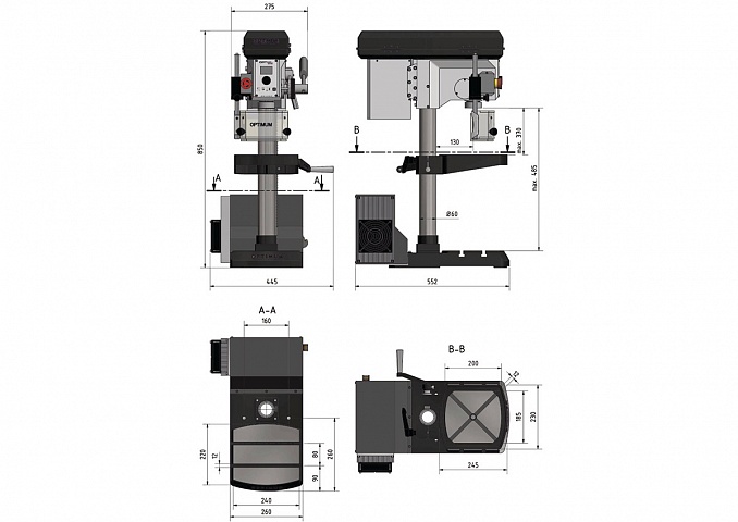 Вертикально-сверлильный станок OPTIdrill DH 18V (220 В) фото